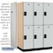 Salsbury Industries 2 Tier Designer Locker, 54"Wx76"Hx24"D, 6 Door, Gray 18-22364GRY - alternate 2